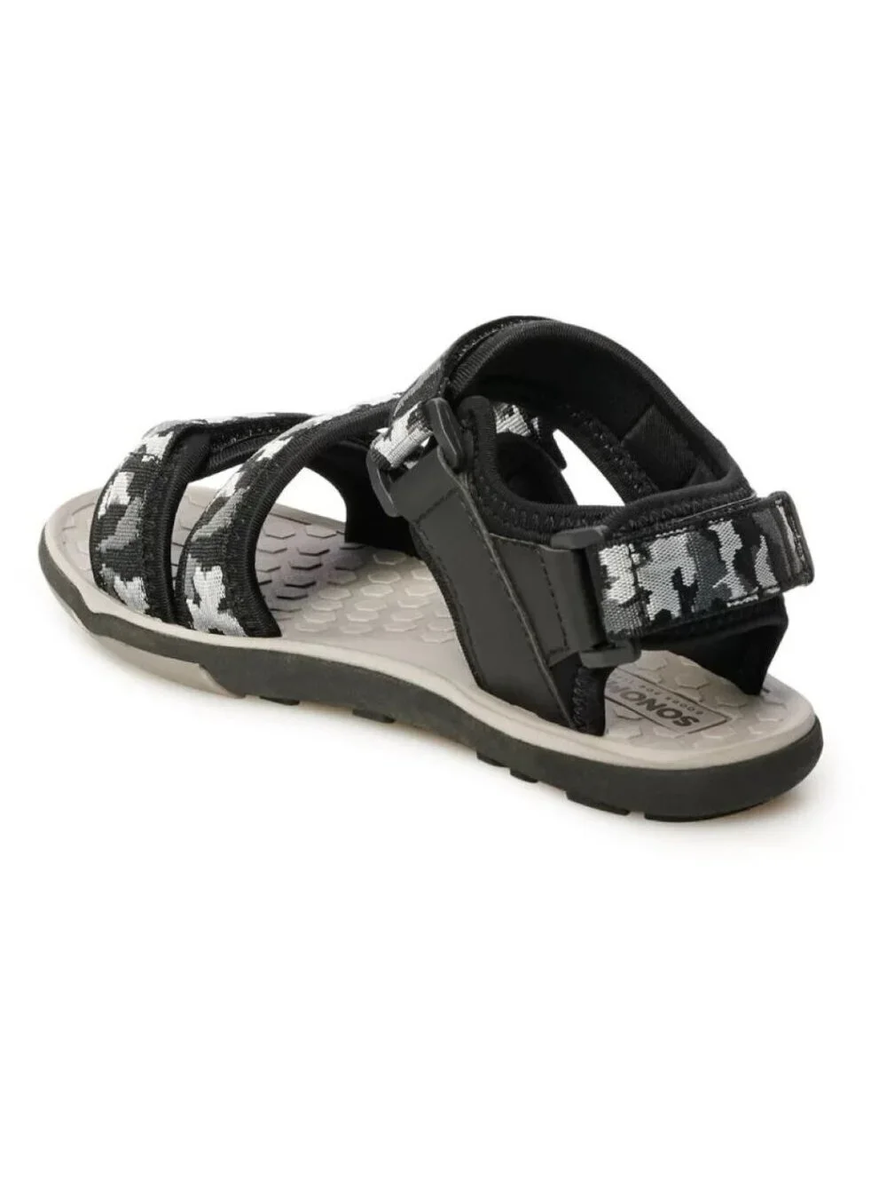 Sonoma Sandals 12 Toddler Gray Camo Sport Open Toe Fx Leather Adj Straps